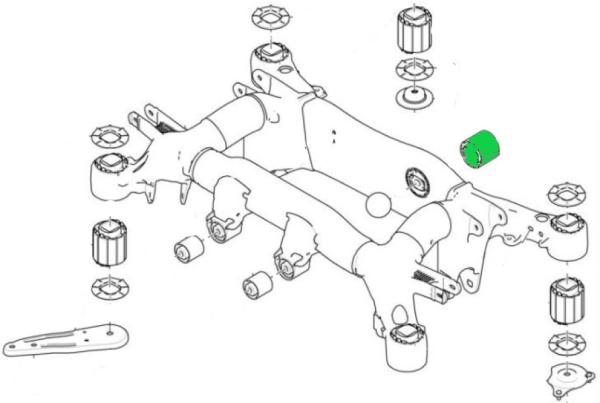 Gummilager hinten (33 17 6 770 825), BMW 5er/6er E60/61, E63/64